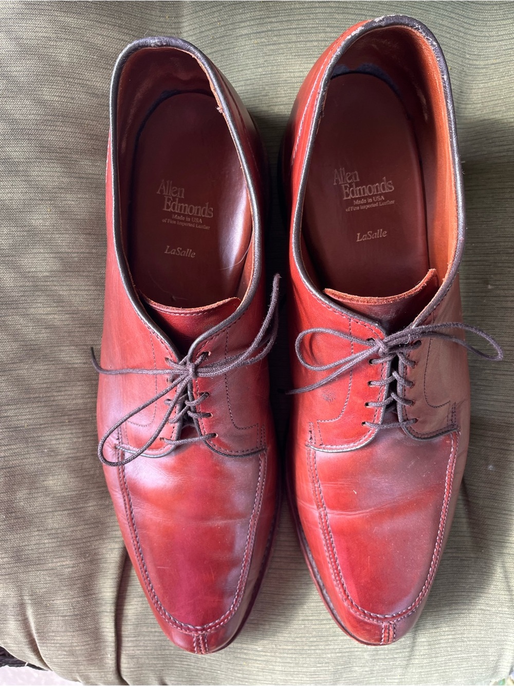 Allen Edmonds Chili Leather Brown Split men’s shoes - Picture 3 of 6